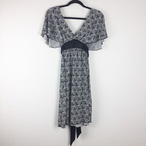 My Michelle V-Neck Dress with Ribbon Belt